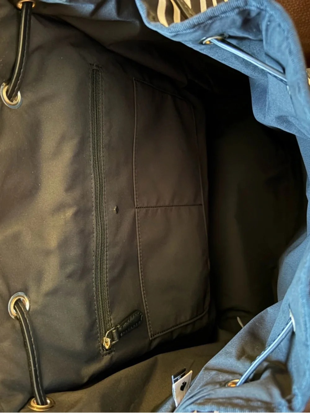 kate spade Black and White Striped Backpack - Picture 7 of 7